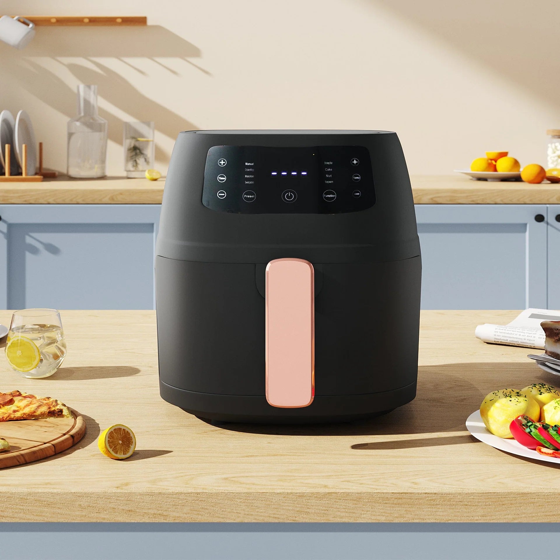 Large 5L Touchscreen Air Fryer – Black