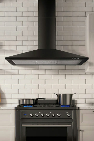 90cm Wall Mount Kitchen Cooker Hood with LED and 3-Speed Fan