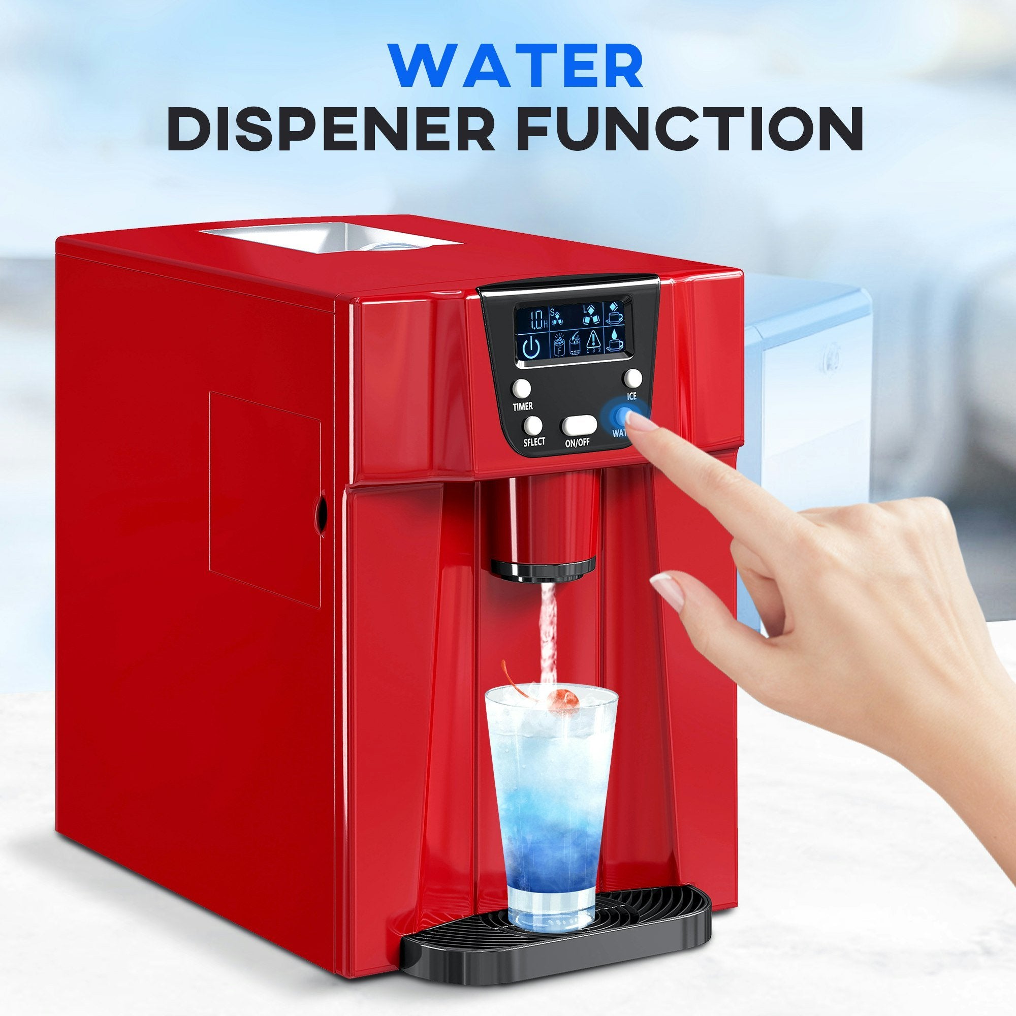Ice Maker with Water Dispenser – 9 Cubes in 6-10 Mins