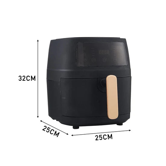 Large 5L Touchscreen Air Fryer – Black